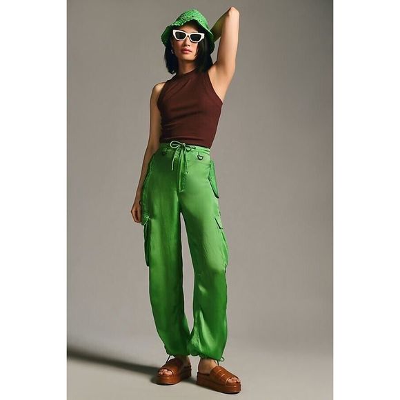Free People Pants - Anthropologie Love The Label Avril Silky Cargo Pants $300